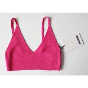 NWT Jacquemus Valensole Pink Le Bandeau Bralette Size S